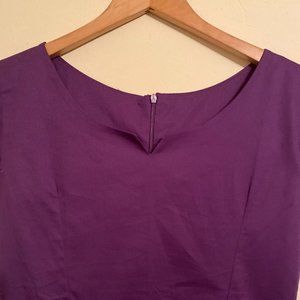 Retro Cotton Rockabilly Purple Dress